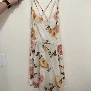 Yellow and Pink Floral Tank Dress